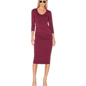 Michael Stars Ruched Midi Dress